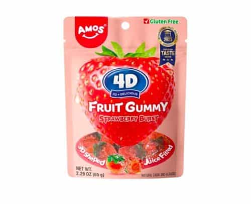 Amos Gummies Strawberry 4d