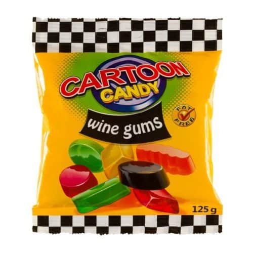 Cartoon Candy Gummies- Wine Gums 125g